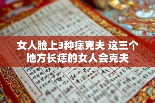 女人脸上3种痣克夫 这三个地方长痣的女人会克夫