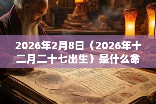 2026年2月8日（2026年十二月二十七出生）是什么命_命运如何