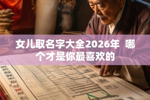 女儿取名字大全2026年  哪个才是你最喜欢的