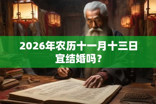 2026年农历十一月十三日宜结婚吗？