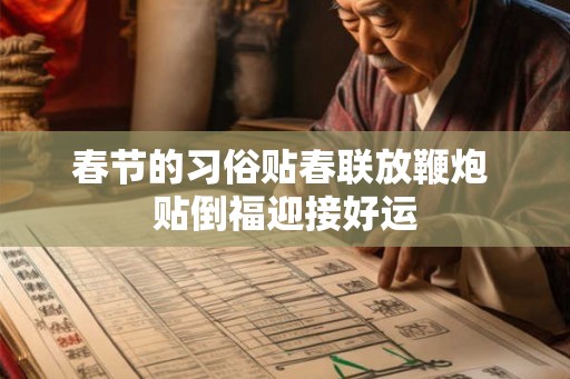 春节的习俗贴春联放鞭炮 贴倒福迎接好运