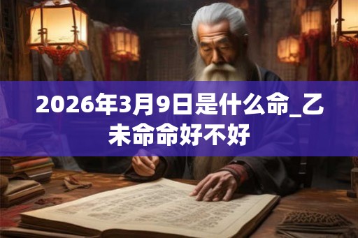 2026年3月9日是什么命_乙未命命好不好