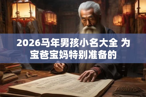 2026马年男孩小名大全 为宝爸宝妈特别准备的
