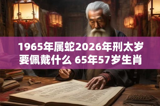 1965年属蛇2026年刑太岁要佩戴什么 65年57岁生肖蛇犯太岁怎么化解