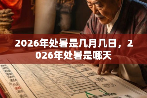2026年处暑是几月几日，2026年处暑是哪天