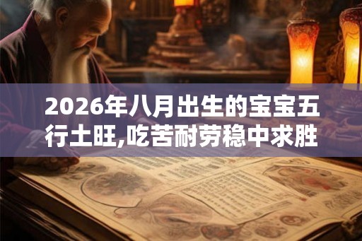 2026年八月出生的宝宝五行土旺,吃苦耐劳稳中求胜