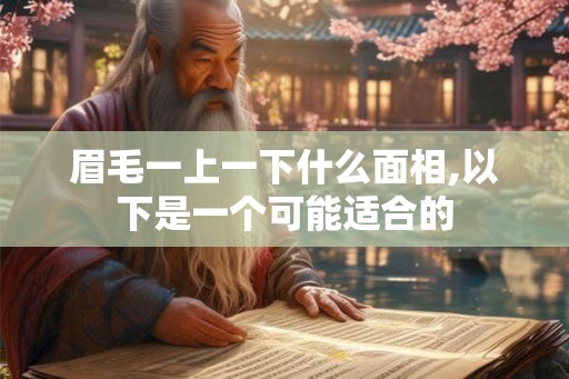 眉毛一上一下什么面相,以下是一个可能适合的