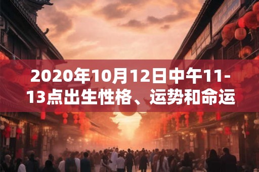 2020年10月12日中午11-13点出生性格、运势和命运