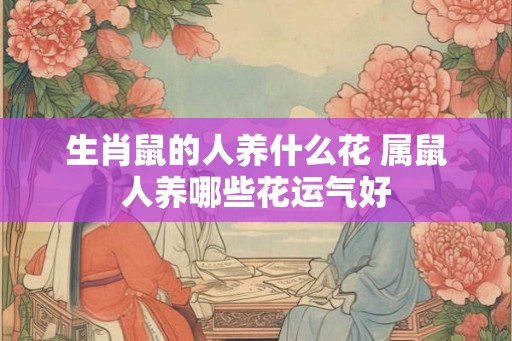 生肖鼠的人养什么花 属鼠人养哪些花运气好 生肖鼠的人养什么花 属鼠人养哪些花运气好