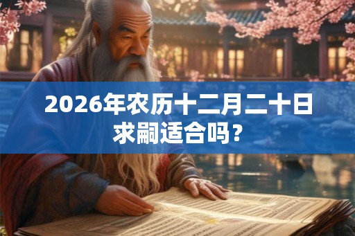 2026年农历十二月二十日求嗣适合吗？