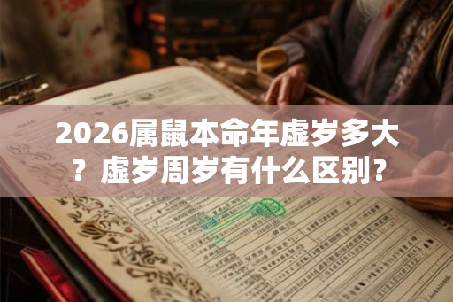 2026属鼠本命年虚岁多大？虚岁周岁有什么区别？