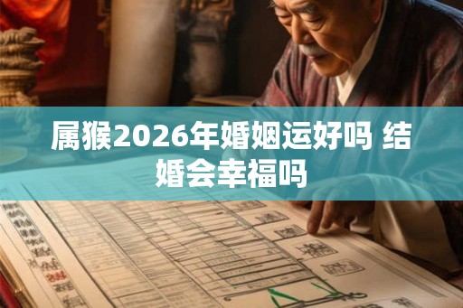 属猴2026年婚姻运好吗 结婚会幸福吗