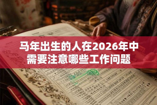 马年出生的人在2026年中需要注意哪些工作问题