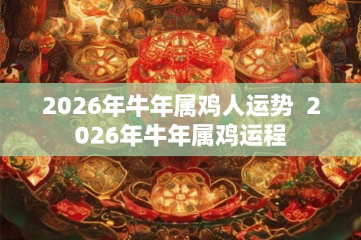 2026年牛年属鸡人运势  2026年牛年属鸡运程