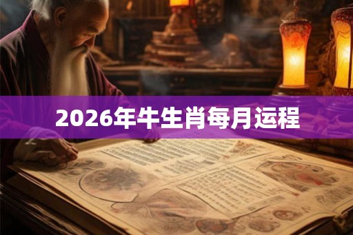 2026年牛生肖每月运程