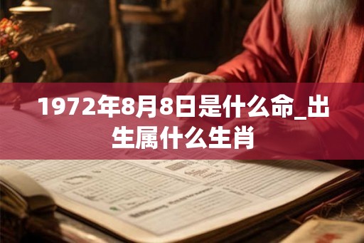 1972年8月8日是什么命_出生属什么生肖