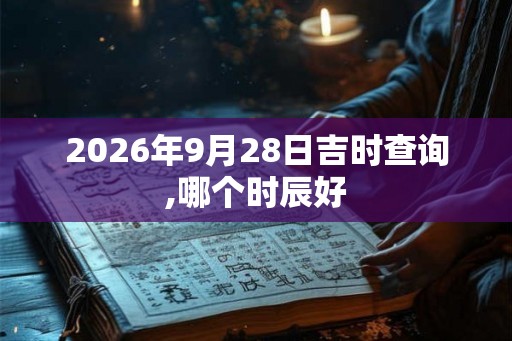 2026年9月28日吉时查询,哪个时辰好