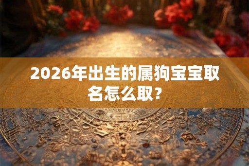 2026年出生的属狗宝宝取名怎么取？