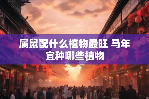 属鼠配什么植物最旺 马年宜种哪些植物