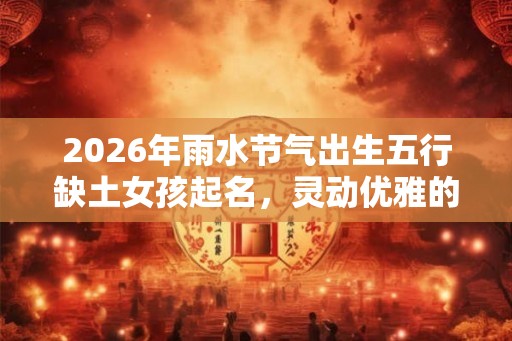 2026年雨水节气出生五行缺土女孩起名，灵动优雅的名字
