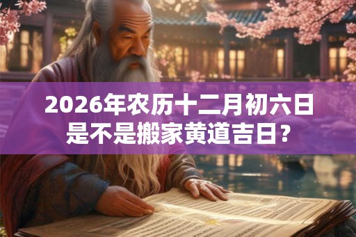 2026年农历十二月初六日是不是搬家黄道吉日? 2026年农历十二月初六日是不是搬家黄道吉日?