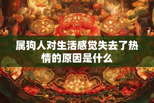 属狗人对生活感觉失去了热情的原因是什么