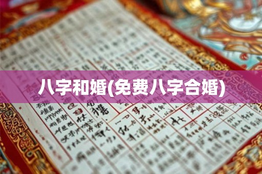 八字和婚(免费八字合婚)