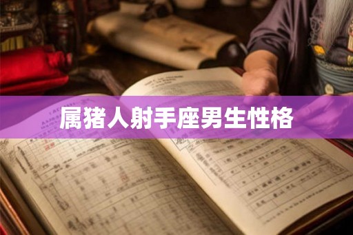 属猪人射手座男生性格