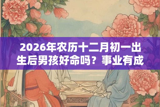 2026年农历十二月初一出生后男孩好命吗？事业有成吗？