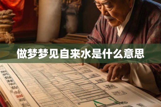 做梦梦见自来水是什么意思