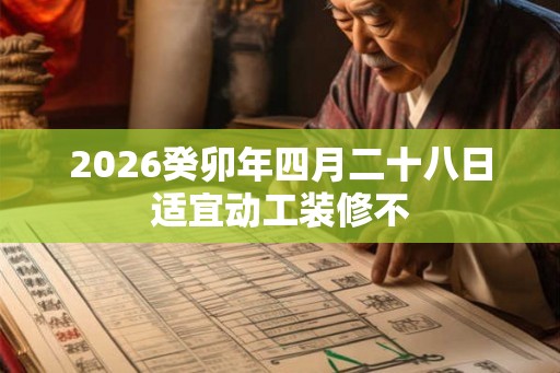 2026癸卯年四月二十八日适宜动工装修不