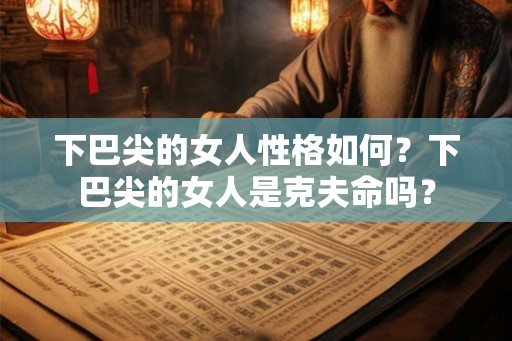 下巴尖的女人性格如何？下巴尖的女人是克夫命吗？