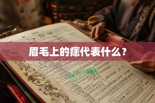 眉毛上的痣代表什么？