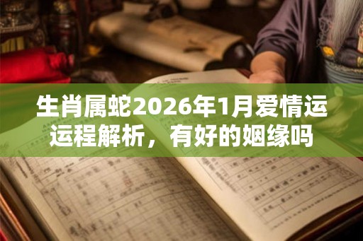 生肖属蛇2026年1月爱情运运程解析，有好的姻缘吗