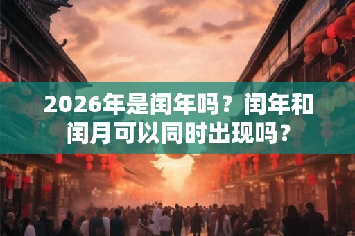 2026年是闰年吗？闰年和闰月可以同时出现吗？