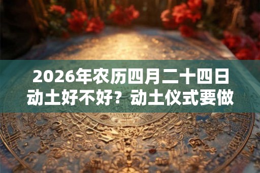 2026年农历四月二十四日动土好不好?动土仪式要做什么? 2026年农历四月二十四日动土好不好?动土仪式要做什么?