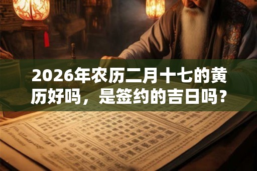 2026年农历二月十七的黄历好吗,是签约的吉日吗? 2026年农历二月十七的黄历好吗,是签约的吉日吗?