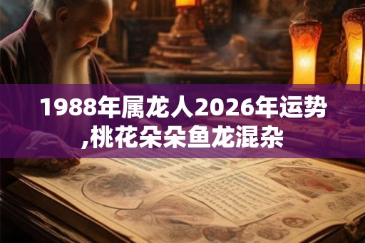 1988年属龙人2026年运势,桃花朵朵鱼龙混杂