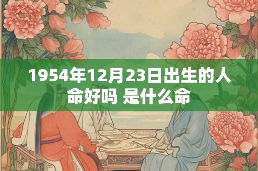 1954年12月23日出生的人命好吗 是什么命
