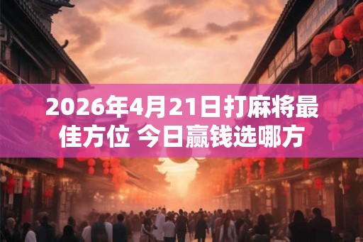 2026年4月21日打麻将最佳方位 今日赢钱选哪方