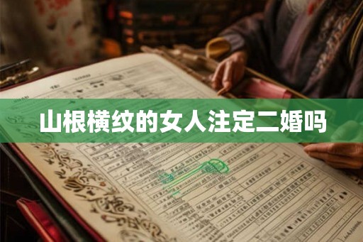 山根横纹的女人注定二婚吗