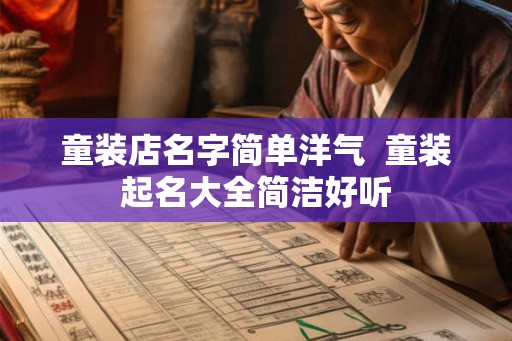 童装店名字简单洋气  童装起名大全简洁好听