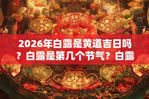 2026年白露是黄道吉日吗？白露是第几个节气？白露有什么禁忌？