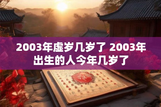 2003年虚岁几岁了 2003年出生的人今年几岁了