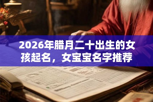 2026年腊月二十出生的女孩起名，女宝宝名字推荐