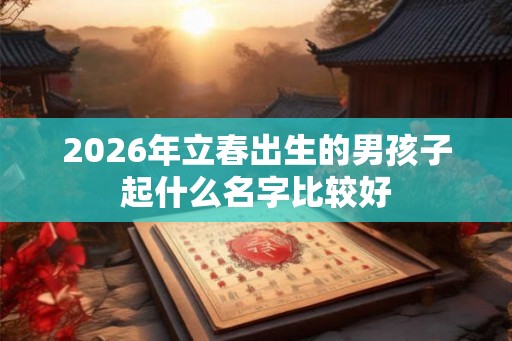 2026年立春出生的男孩子起什么名字比较好