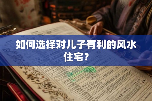 如何选择对儿子有利的风水住宅？