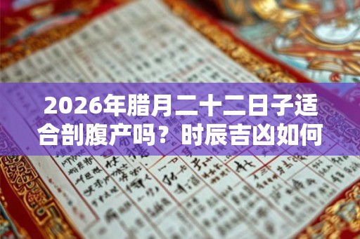 2026年腊月二十二日子适合剖腹产吗？时辰吉凶如何？