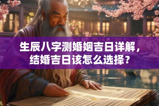 生辰八字测婚姻吉日详解,结婚吉日该怎么选择? 生辰八字测婚姻吉日详解,结婚吉日该怎么选择?