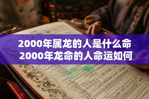 2000年属龙的人是什么命 2000年龙命的人命运如何